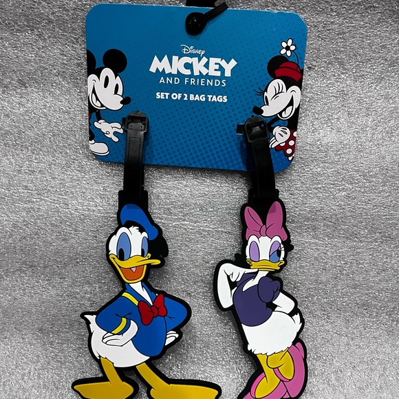 Disney Other - Disney Mickey and Friends Donald & Daisy luggage Bag Tags - Blue and Purple